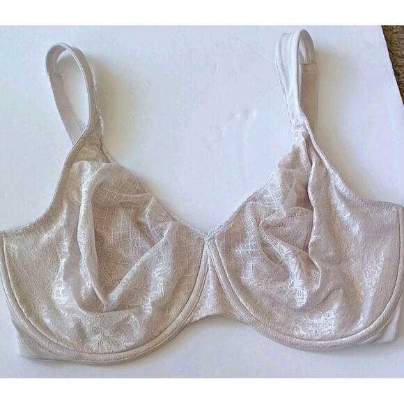 Curvation Women Minimizer Bra Size 40DDD Gray Stretch Lace Unlined Underwire - Picture 2 of 6